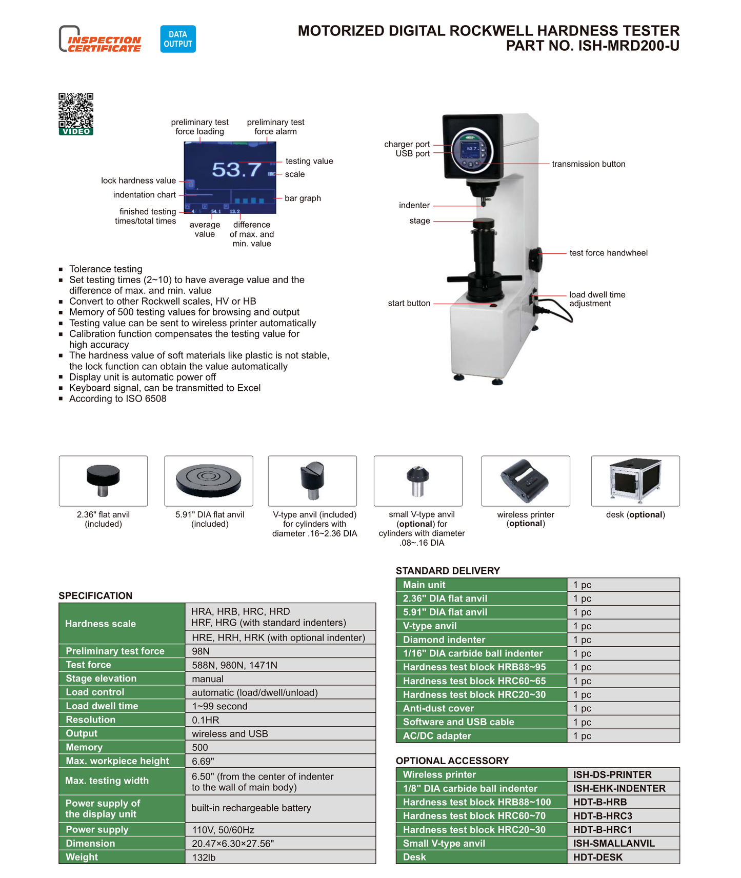 INSIZE Hardness Tester (Rockwell)