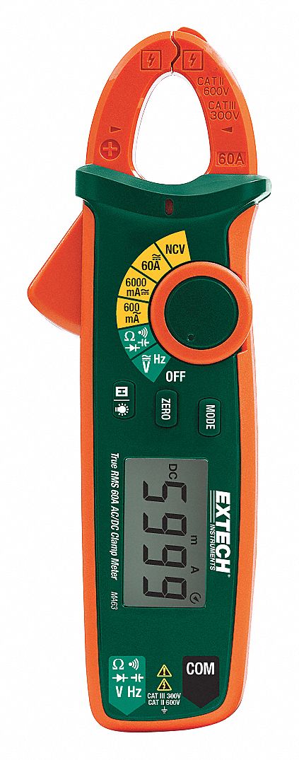 EXTECH MA63 60A True RMS AC DC Clamp Meter